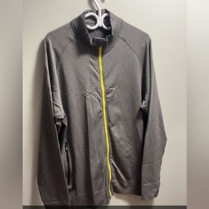 lululemon athletica Men's Gray Jacket with Yellow Zip